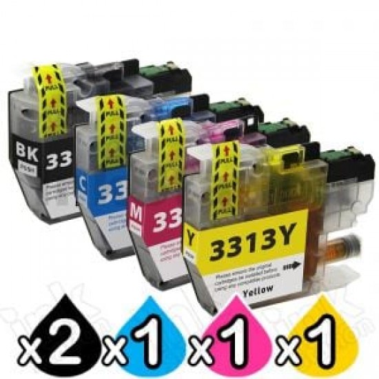 Compatible Brother LC3313 ink cartridge for MFCJ491DW 2BK+C+M+Y