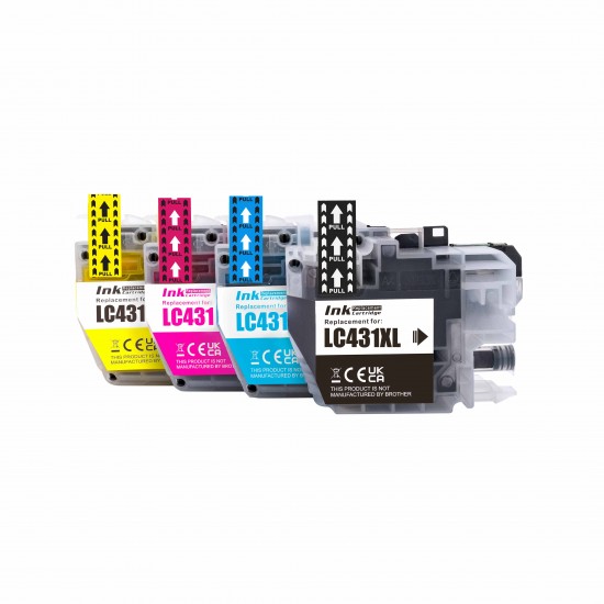 Brother LC431XL full set ink cartridge 500 pages Tonerink brand