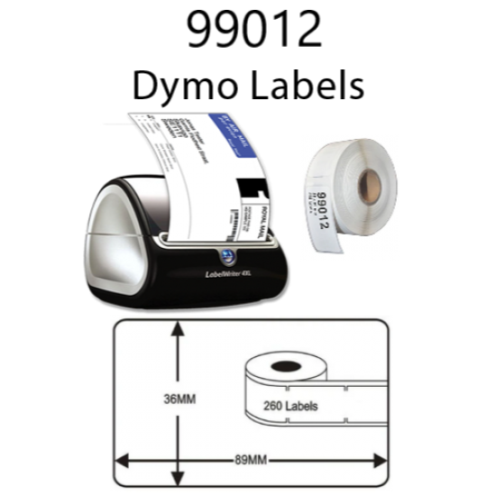 Dymo LabelWriter Address Labels 99012 36mm x 89mm -520 labels Tonerink Brand